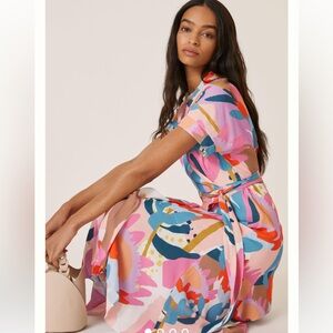 Hutch Lisette Print Wrap Midi Dress